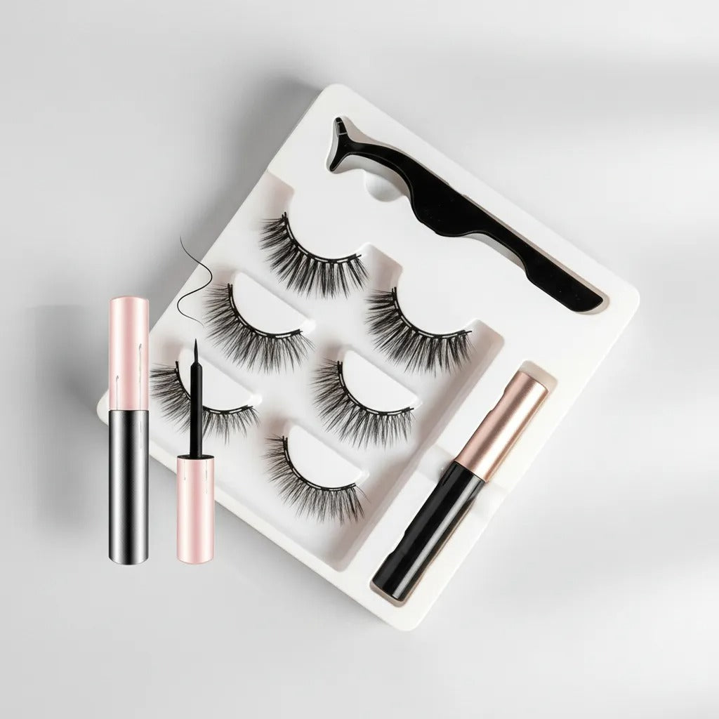 Kit Pestañas Magnéticas + Lápiz Delineador Premium | Delineador Para Cejas🎁