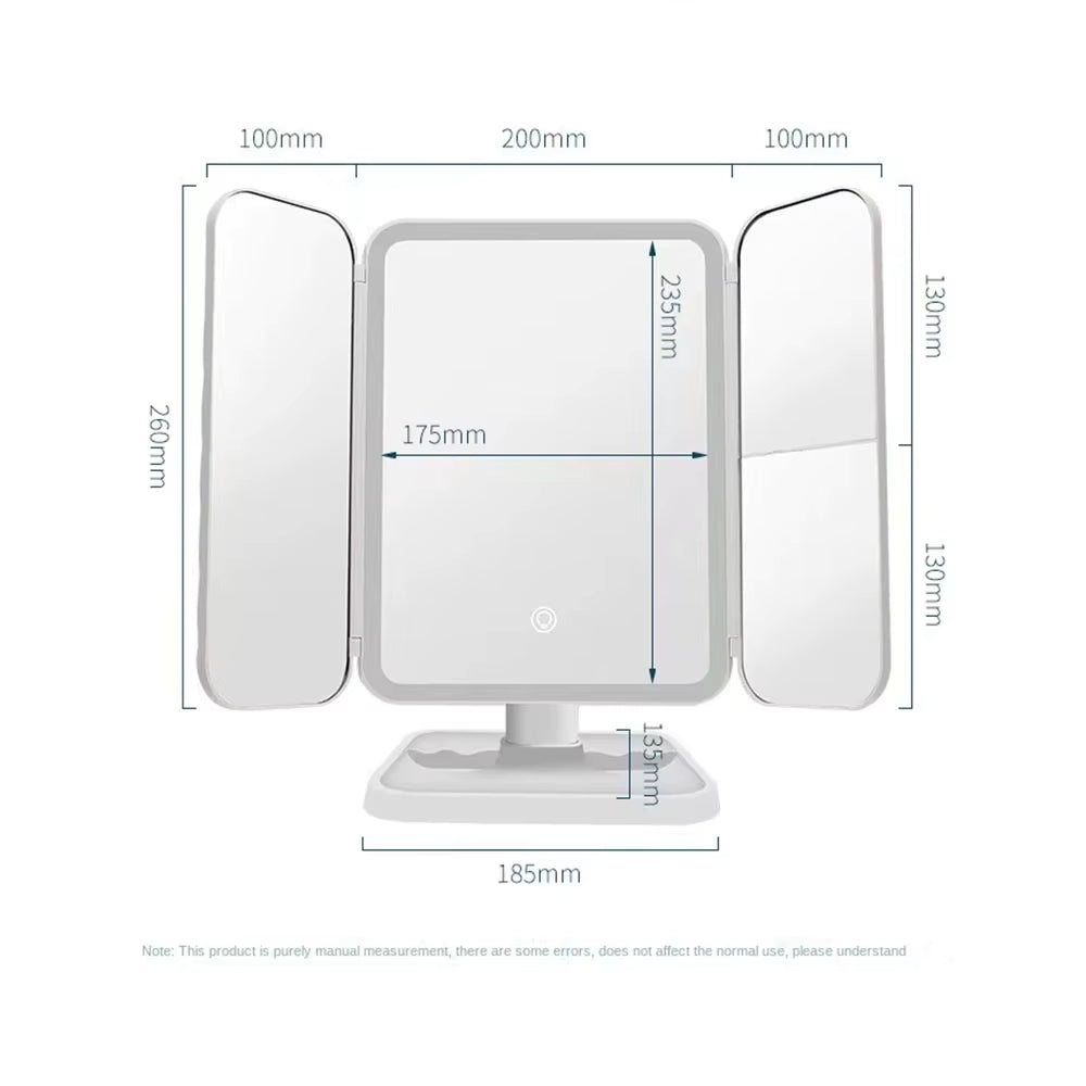 Espejo Led Portátil con Organizador Integrado