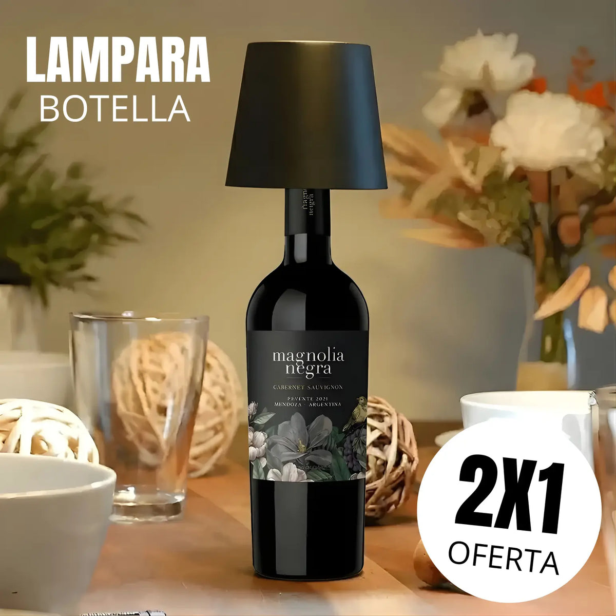 Lampara Led Botella Inalambrica - Oferta 2x1