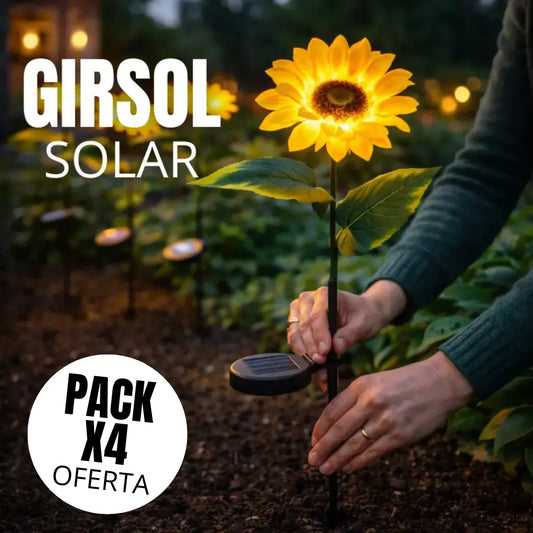 Estaca Girasol Solar - Belleza que Florece de Noche