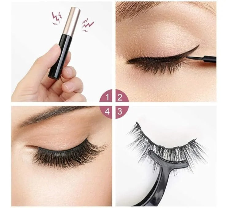 Kit Pestañas Magnéticas + Lápiz Delineador Premium | Delineador Para Cejas🎁