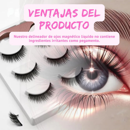Kit Pestañas Magnéticas + Lápiz Delineador Premium | Delineador Para Cejas🎁