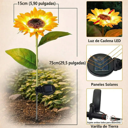 Estaca Girasol Solar - Belleza que Florece de Noche