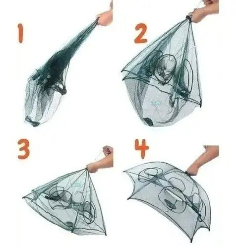 Trampa de Pesca Plegable 360° - 8 Bocas